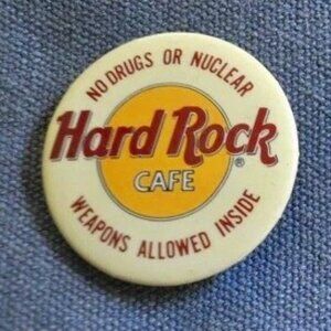 Lot of 3 Hard Rock Cafe pinback buttons including London "Save the Planet"